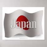 De Golvende Vlag van Japan Print