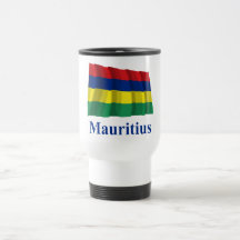 De Golvende Vlag van Mauritius met Naam Bekers