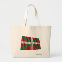 De golvende vlag van País van Vasco (Euskadi) Draagtassen