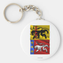 De golvende vlag van Rhône Sleutelhangers