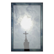 De gotische kantoorbehoeften van begraafplaats ope aangepast briefpapier