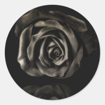 De gotische Zwarte van de Vampier nam toe Ronde Stickers