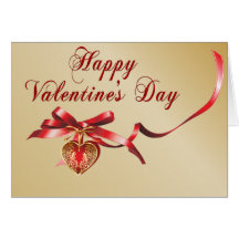 De gouden en Rode Kaart van de Valentijnskaart van