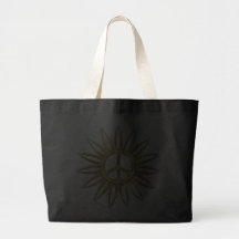 De gouden Zon van het Teken van de Vrede Canvas Tassen