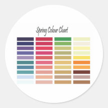 De Grafiek van de Kleur van de lente Ronde Sticker