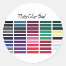 De Grafiek van de Kleur van de winter Ronde Stickers