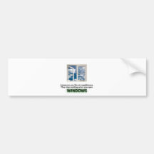 De grappige Grap van Vensters - GeekShirts Bumpersticker