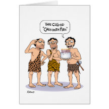 De grappige Kaart van de Verjaardag: Cake met Bran