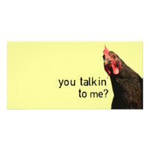 De grappige Kip van de Houding - u talkin aan me? Persoonlijke Fotokaart