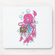 De grappige Octopus van de Cartoon Muismat