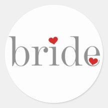 De grijze Bruid van de Tekst Sticker
