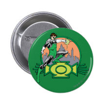 De groene Achtergrond en het Logo van de Stad van  Buttons
