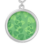 De groene Achtergrond van Bladeren Persoonlijke Ketting