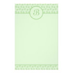 De groene Bloemen Aanvankelijke Kantoorbehoeften v briefpapier