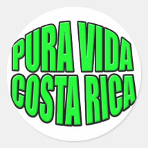 De Groene Cirkel van Vida Costa Rica van Pura Ronde Sticker