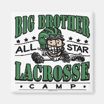 De Groene Helm van de Lacrosse van de grote Broer Koelkast Magneten