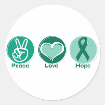 De Groene Hoop van de Liefde van de vrede Ronde Sticker