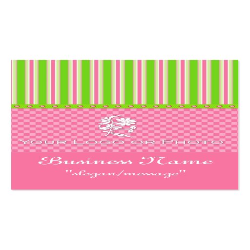 De groene & Roze Elegante Visitekaartjes van de Bo