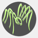 De groene Stickers van de Spin