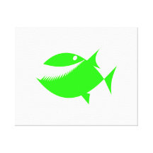 De groene Vissen van de Cartoon Canvas Prints