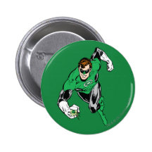De groene Voorwaartse Vlieg van de Lantaarn Button