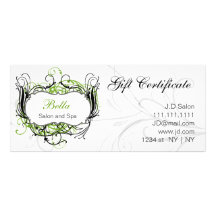 de groene, zwart-witte Elegante Certificaten van d Persoonlijke Reclamekaart