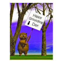 De Groet van Groundhog Wens Kaart