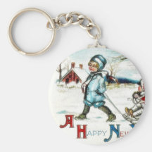 De groet van Kerstmis met Jesus, Mary en Joseph wa Sleutel Hanger