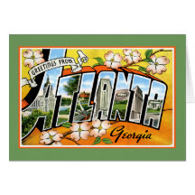 De Groeten van de Toerist van Atlanta Wenskaarten