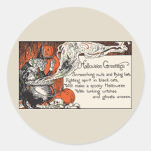 De Groeten van Halloween van de heks Sticker