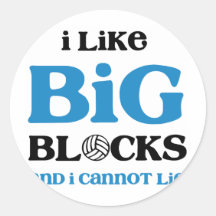 De Grote BLOKKEN van het volleyball Ronde Stickers