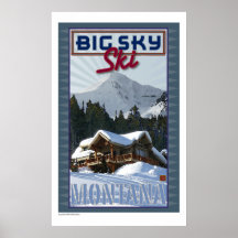 De Grote hemel-Druk van de ski Posters