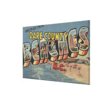 De grote Scènes van de Brief - durf de Stranden va Stretched Canvas Print