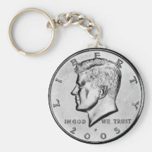 De Halve Dollar van Kennedy Sleutelhanger