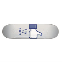 De hand van Facebook houdt van grappig te schaatse