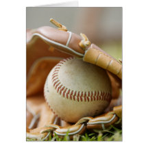 De Handschoen en de Bal van het honkbal Wenskaarten