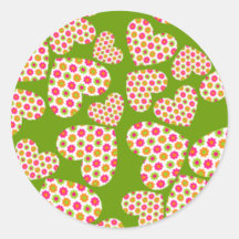 De Harten van flower power Sticker