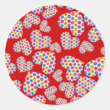 De Harten van flower power Stickers