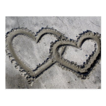 De Harten van het Zand van het strand Wens Kaart