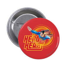 De Held van de superman met Hart Button