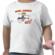 De Held van het meisje op Dak t-shirts
