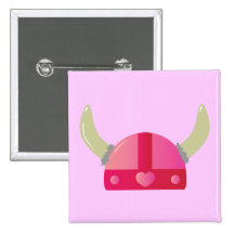 De Helm van de Liefde van Viking Speldbuttons