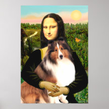 De Herdershond van Shetland 7b - Mona Lisa Poster
