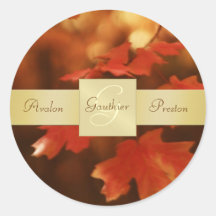 De Herfst van de herfst doorbladert de Sticker van