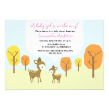 De Herten van de herfst en het Baby shower Fawn no Aankondigingen