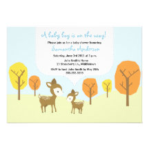 De Herten van de herfst en het Baby shower Fawn no Aankondigingen