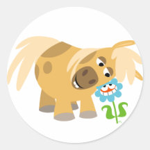 De het tedere Pony van de Cartoon en sticker van d