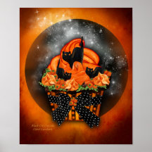 De het zwarte Poster/Druk van de Kunst van Cupcake