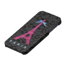 De hete Roze Toren van Eiffel in faux schittert iPhone 5 Case