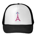 De hete Roze Toren van Eiffel in faux schittert Trucker Petten